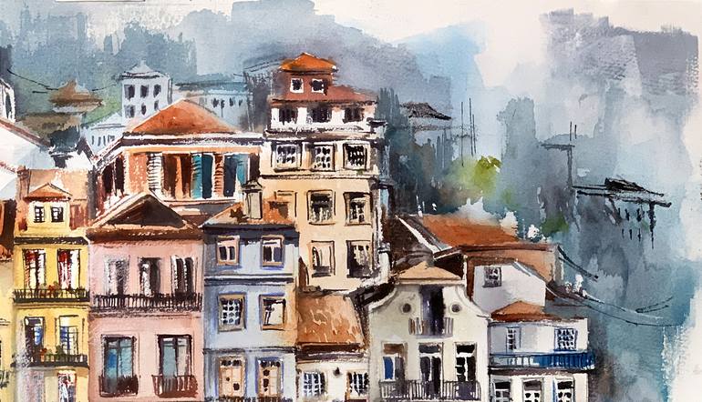 Original Cities Painting by Sophie Rodionov