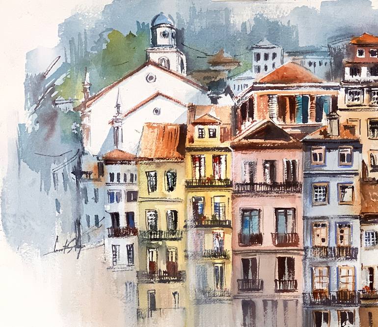 Original Fine Art Cities Painting by Sophie Rodionov