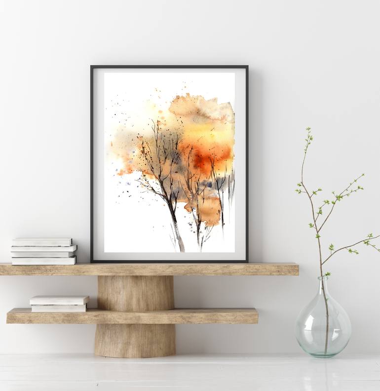 Original Abstract Tree Painting by Sophie Rodionov