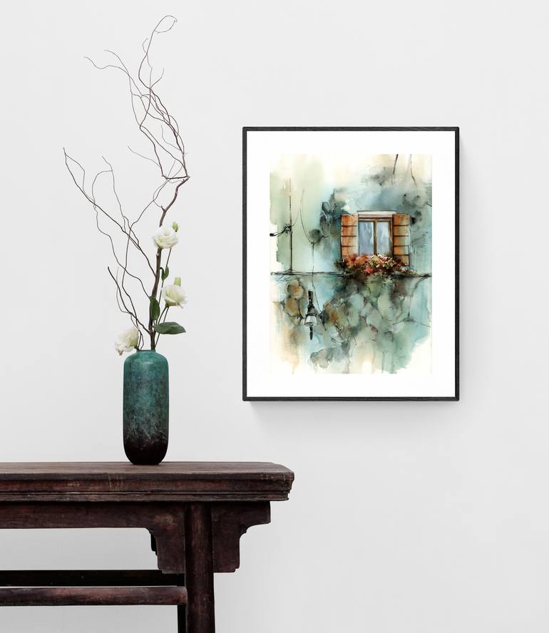 Original Fine Art Architecture Painting by Sophie Rodionov