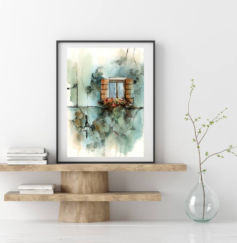 Original Fine Art Architecture Painting by Sophie Rodionov