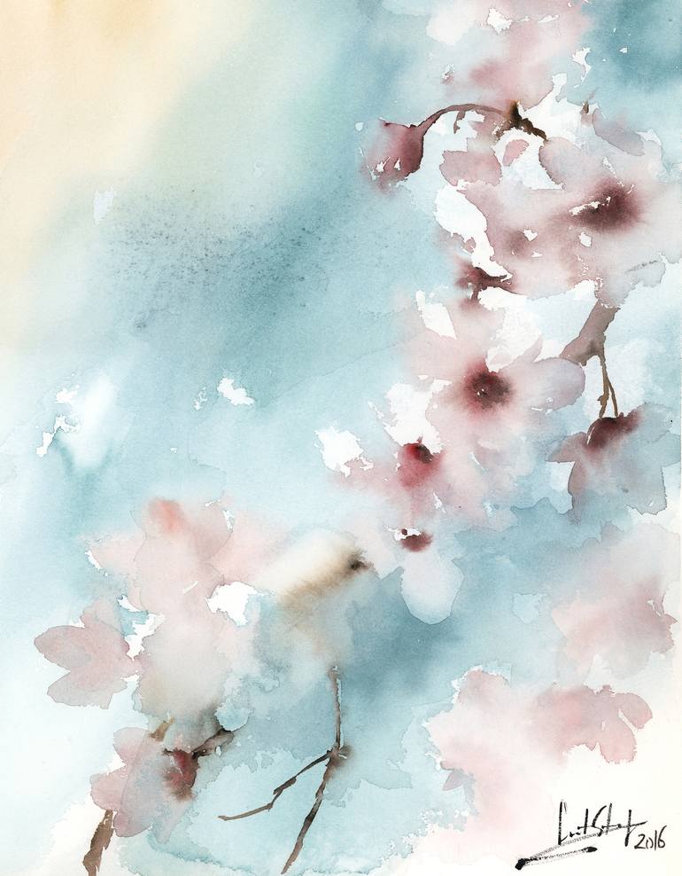 Original Floral Painting by Sophie Rodionov
