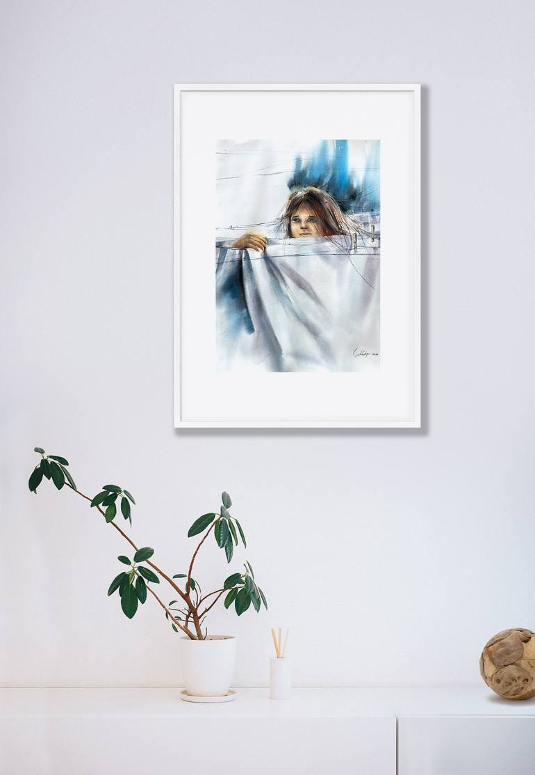 Original Conceptual People Painting by Sophie Rodionov