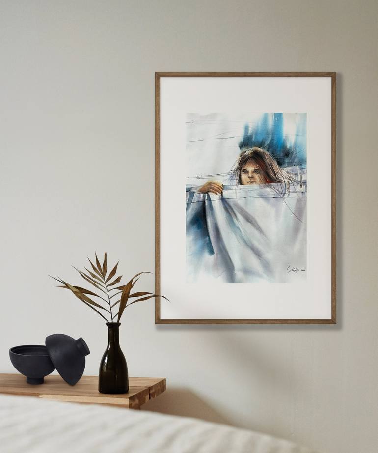 Original Conceptual People Painting by Sophie Rodionov