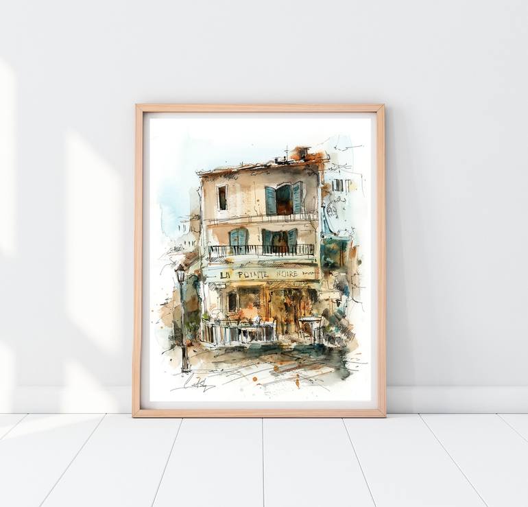 Original Illustration Architecture Painting by Sophie Rodionov