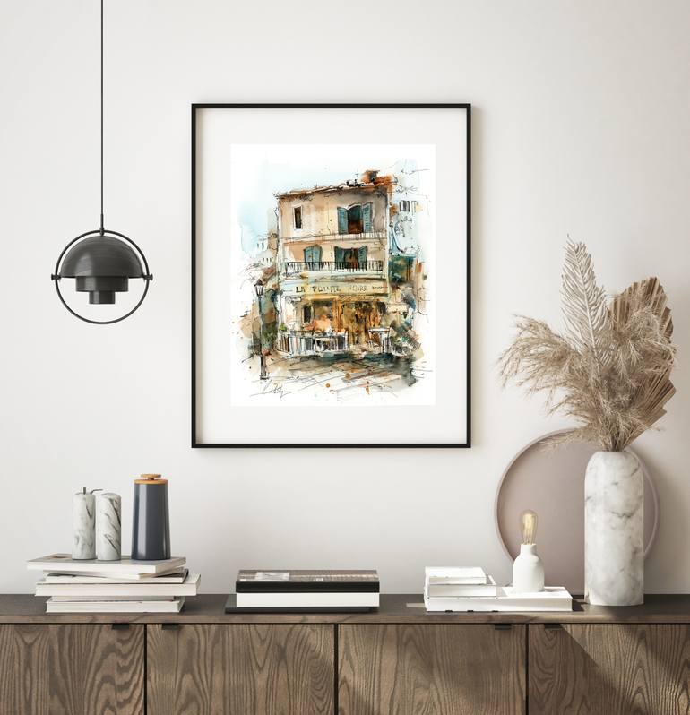 Original Illustration Architecture Painting by Sophie Rodionov