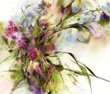 Print of Impressionism Floral Paintings by Sophie Rodionov