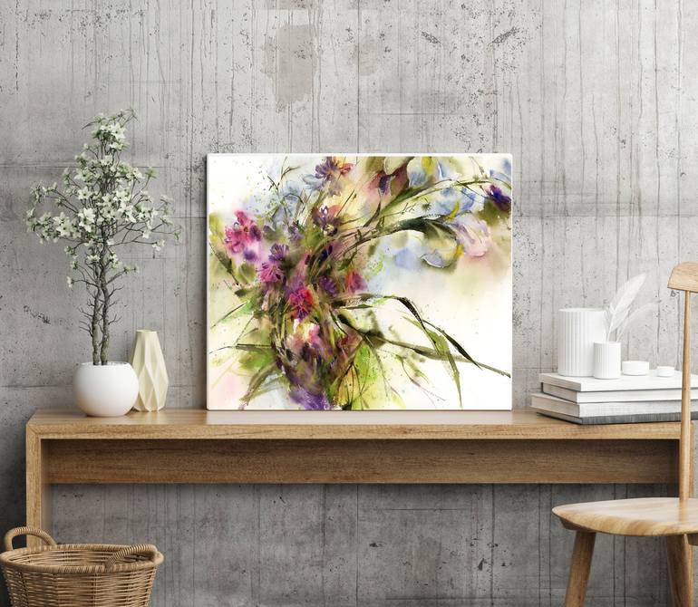 Original Impressionism Floral Painting by Sophie Rodionov