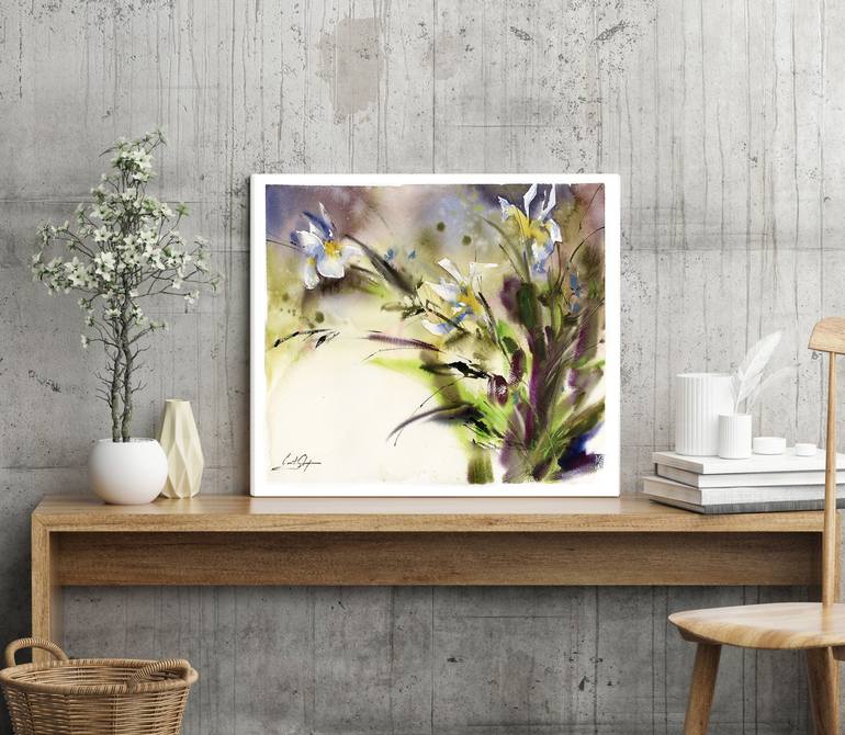 Original Impressionism Floral Painting by Sophie Rodionov
