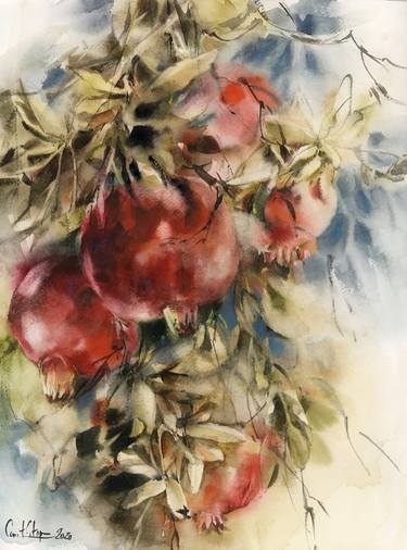 pomegranate tree art