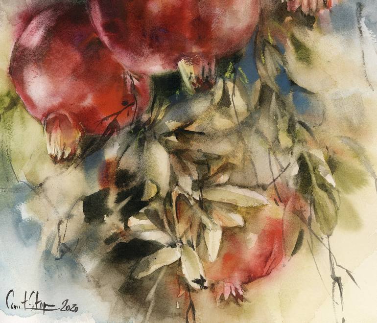 Original Impressionism Botanic Painting by Sophie Rodionov