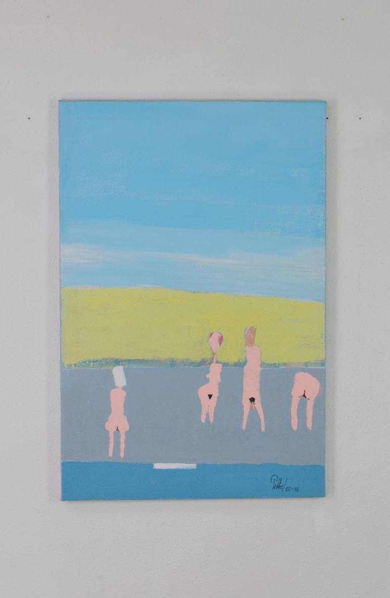 Original Pop Art Nude Painting by franz PETTO
