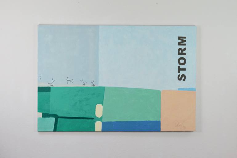 Original Abstract Landscape Painting by Franz Petto