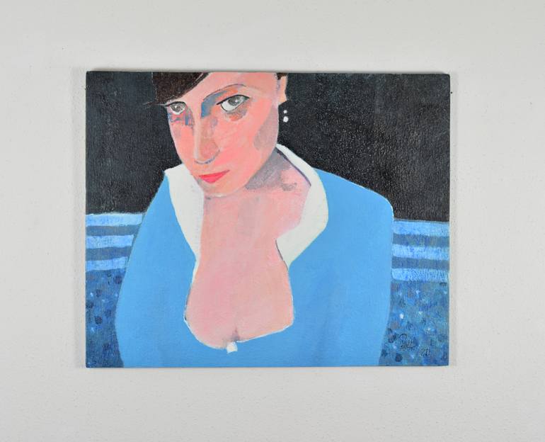 Original Modernism Women Painting by Franz Petto