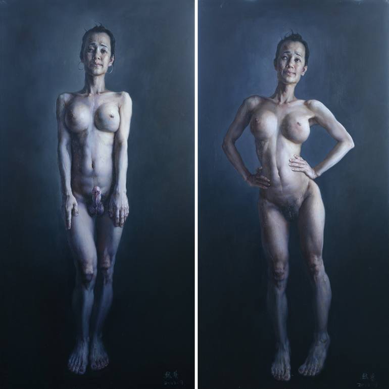 Print of Realism People Painting by Yi Wei