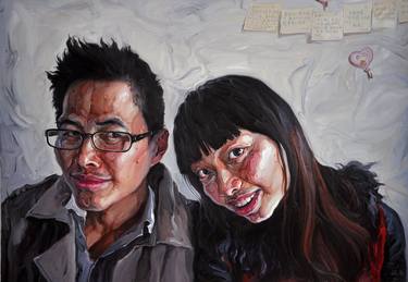 Original Realism People Painting by Yi Wei