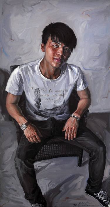 Original Realism People Painting by Yi Wei