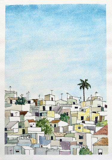 Little houses in watercolor thumb