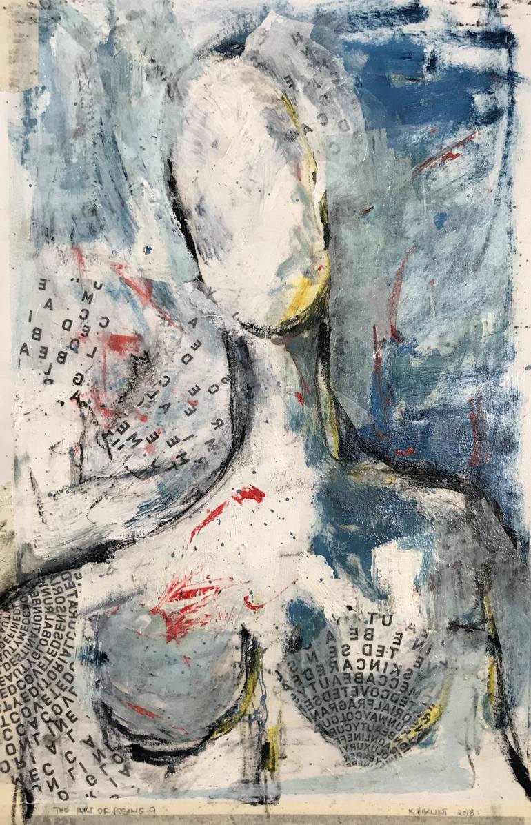 Original Abstract Expressionism Body Collage by Kate Barnett