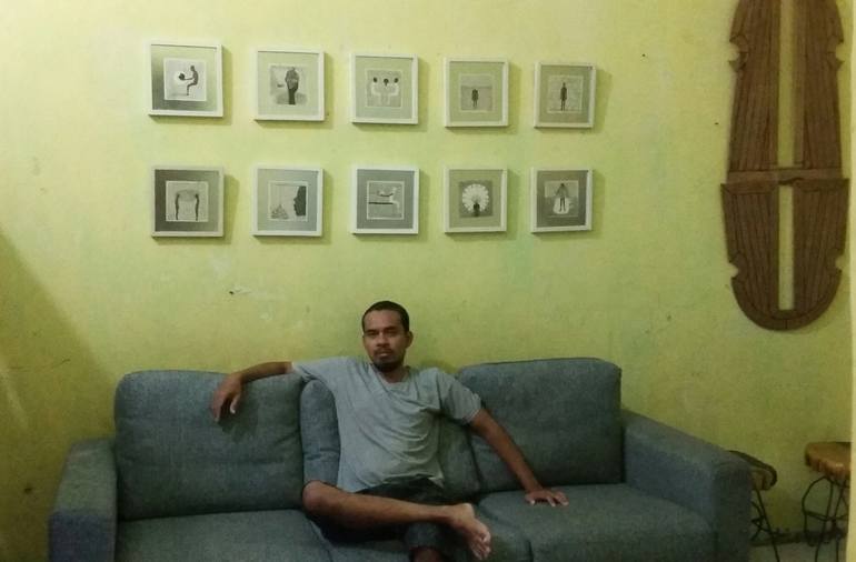 Original Conceptual Nature Drawing by Widodo Kabutdo