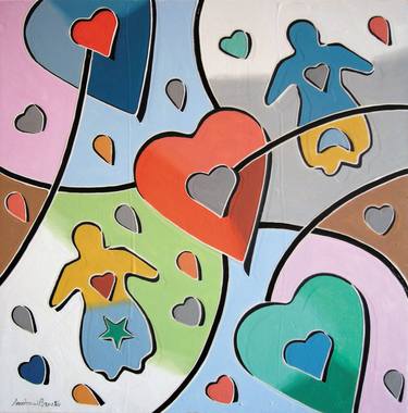 Original Abstract Love Paintings by Andrea Benetti