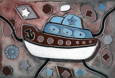 Original Pop Art Boat Paintings by Andrea Benetti