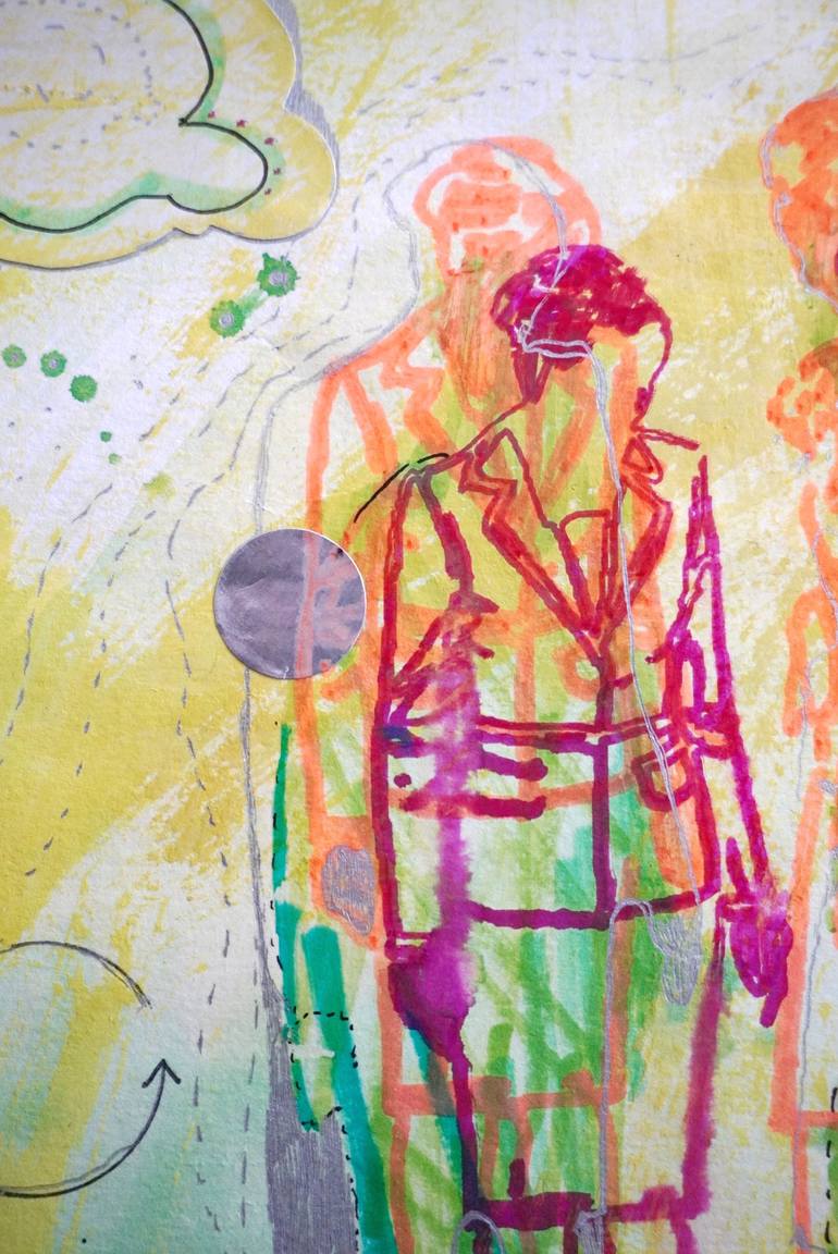 Original Conceptual People Mixed Media by Andrea Hauer