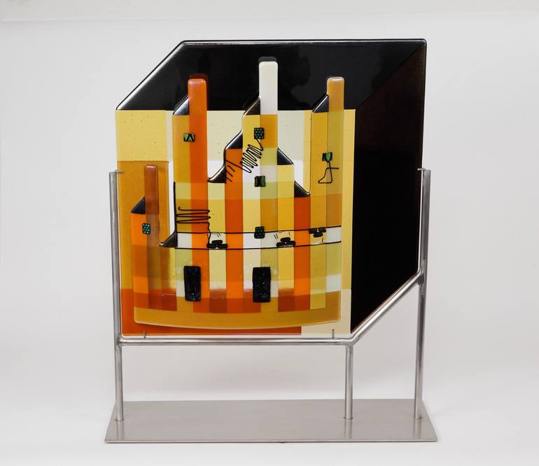 Original Abstract Architecture Sculpture by Karin Hodes