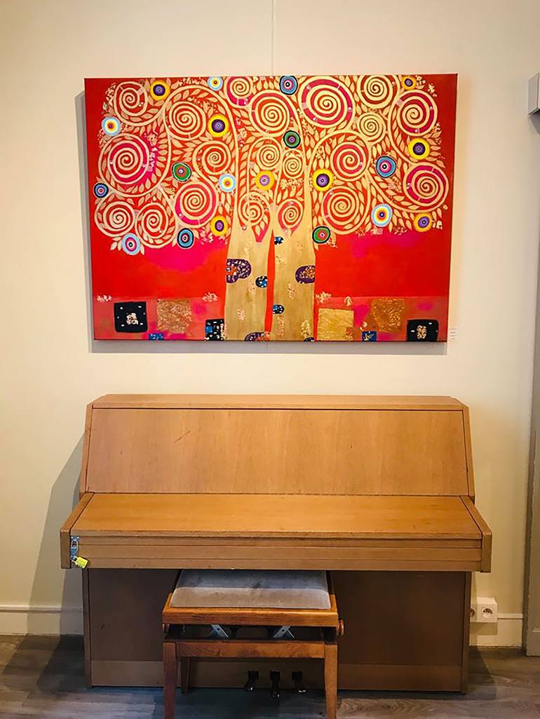 Original Abstract Music Painting by Maria Andrade Andrade