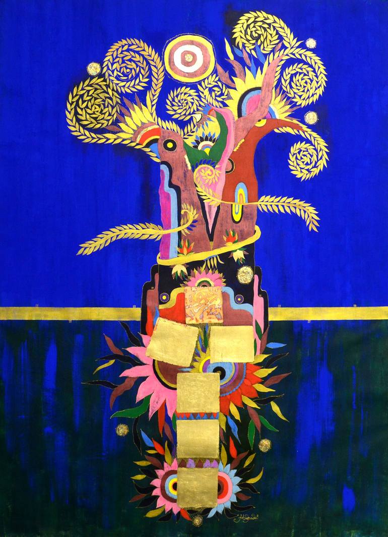 Print of Abstract Tree Paintings by Maria Andrade Andrade