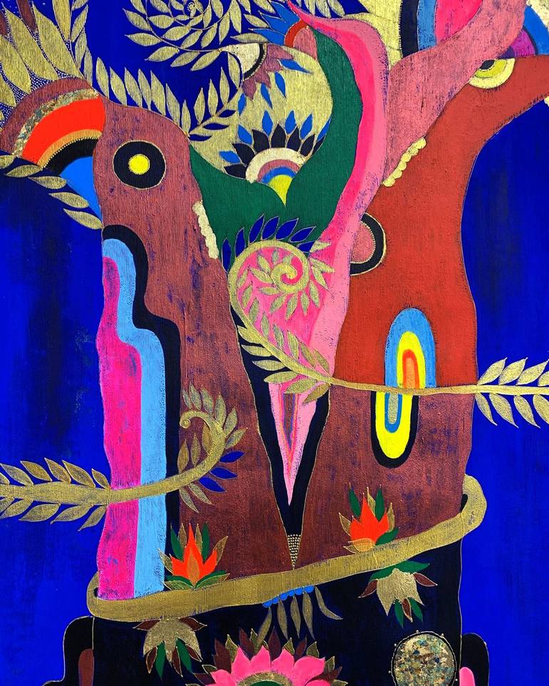 Original Abstract Tree Painting by Maria Andrade Andrade