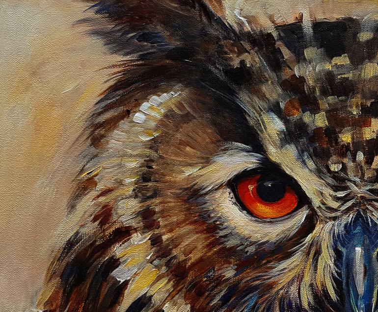 Original Impressionism Animal Painting by Arti Chauhan