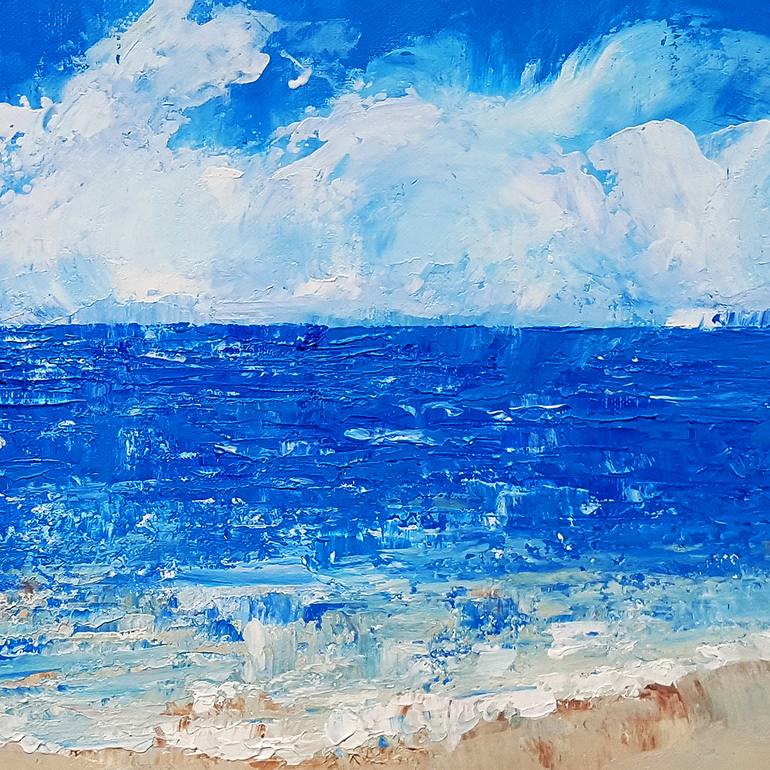 Original Abstract Beach Painting by Arti Chauhan