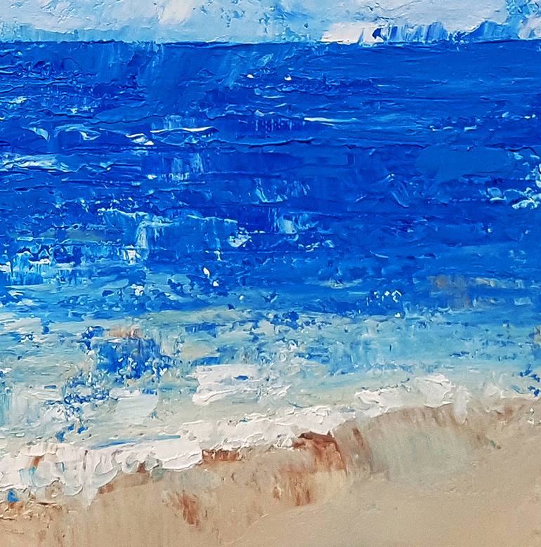 Original Abstract Beach Painting by Arti Chauhan