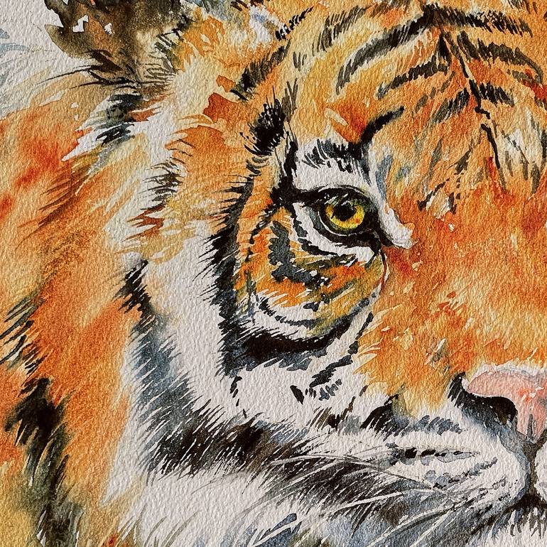 Original Realism Animal Painting by Arti Chauhan