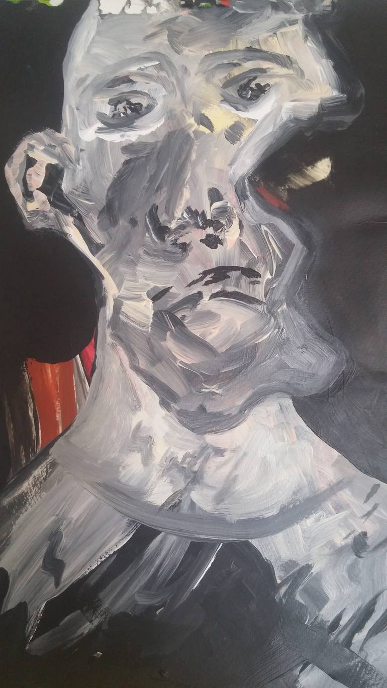 Original Abstract Expressionism Abstract Painting by Salah Seif