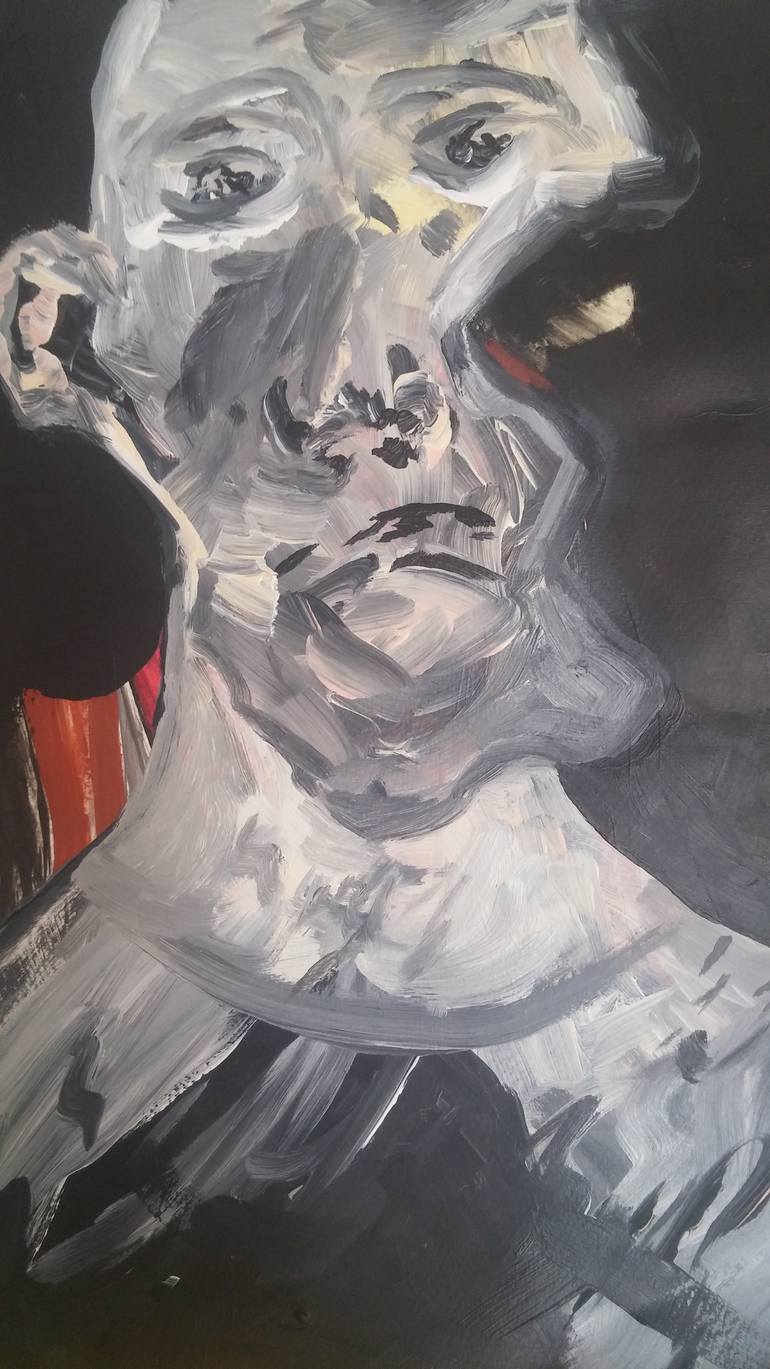 Original Abstract Expressionism Abstract Painting by Salah Seif