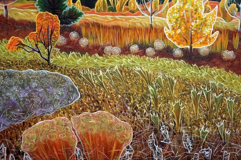 Original Expressionism Landscape Painting by Gina Blickenstaff