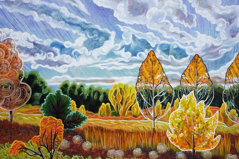 Original Expressionism Landscape Painting by Gina Blickenstaff