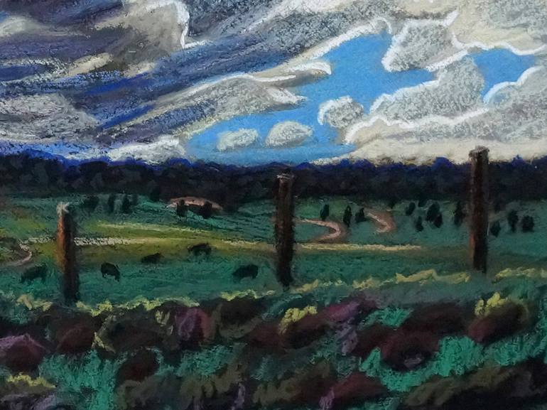 Original Expressionism Landscape Drawing by Gina Blickenstaff