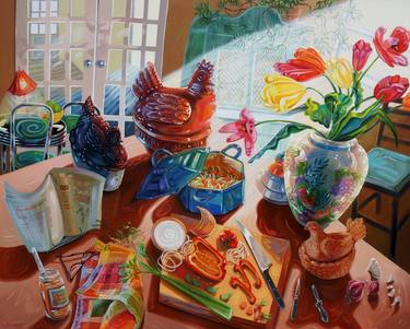 Original Expressionism Food Paintings by Gina Blickenstaff
