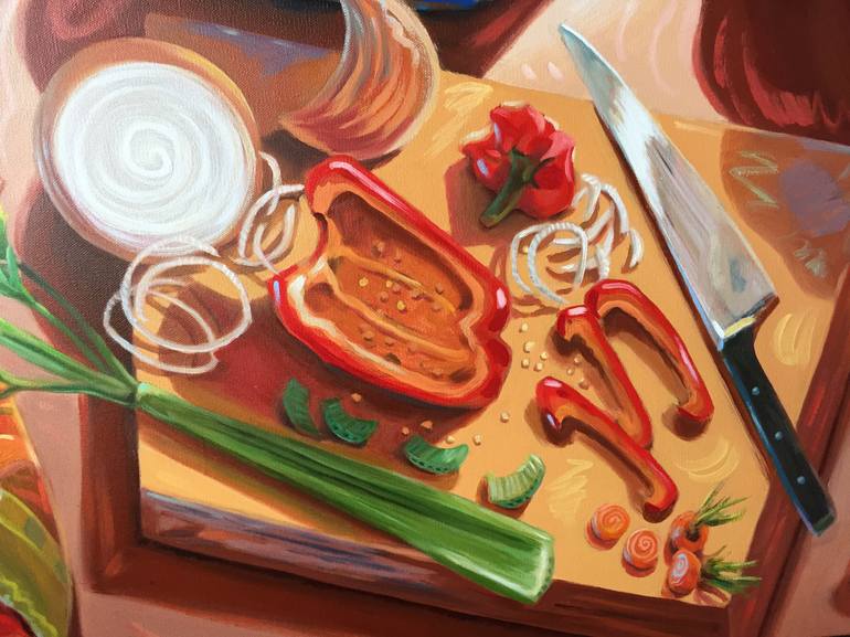 Original Expressionism Food Painting by Gina Blickenstaff