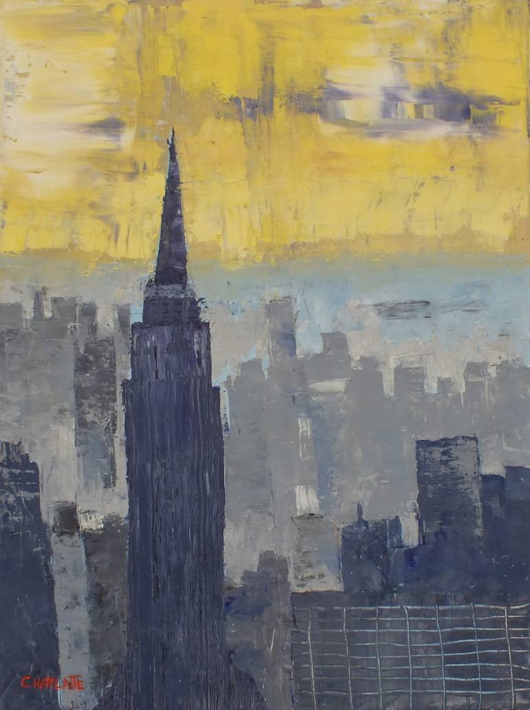 New York Skyline Painting by Marino Chanlatte | Saatchi Art