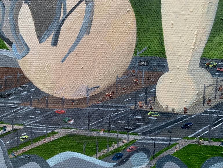 Original Surrealism Landscape Painting by Samuel Leopold