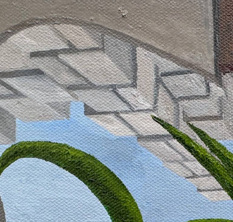 Original Surrealism Architecture Painting by Samuel Leopold