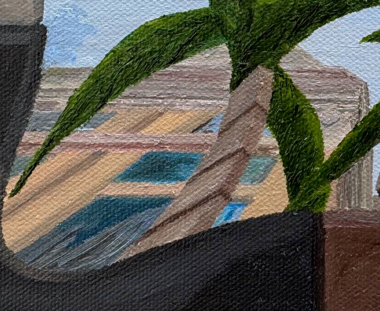 Original Surrealism Architecture Painting by Samuel Leopold