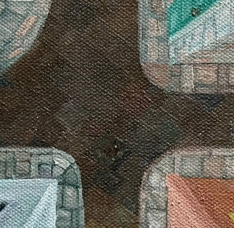 Original Contemporary Cities Painting by Samuel Leopold