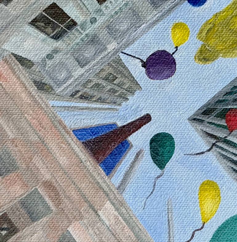 Original Contemporary Architecture Painting by Samuel Leopold