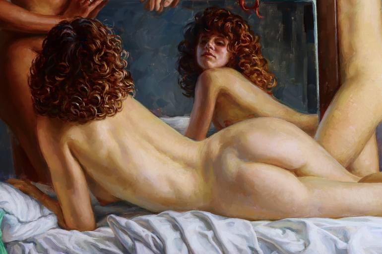 Original Figurative Erotic Painting by Serguei Zlenko