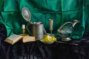 Stillife with lemon and silverware thumb